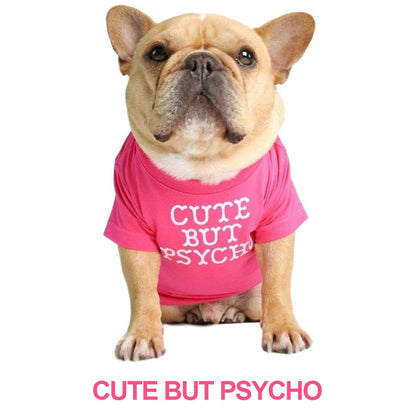 Summer/Spring Dog Clothes Quality Breathable Pet Clothing Soft Letters Printed French Bulldog Clothes for Small Dogs T-shirt