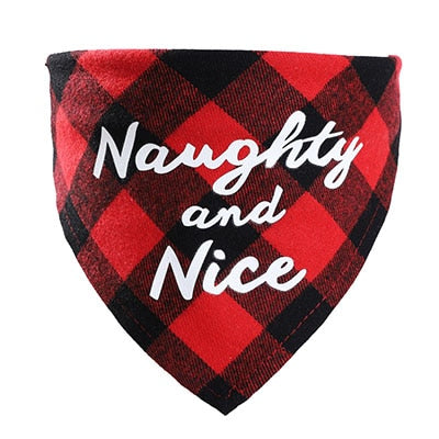 Christmas Plaid Dog Bandanas  Pet Towel