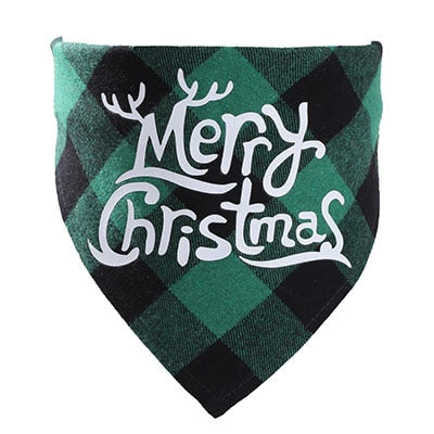 Christmas Plaid Dog Bandanas  Pet Towel