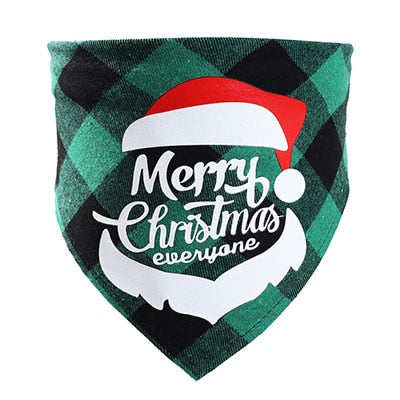 Christmas Plaid Dog Bandanas  Pet Towel