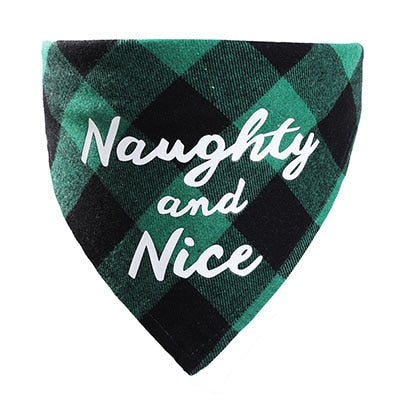 Christmas Plaid Dog Bandanas  Pet Towel