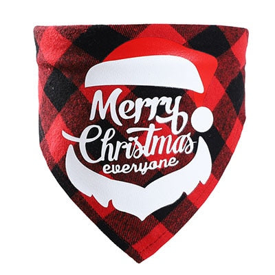 Christmas Plaid Dog Bandanas  Pet Towel